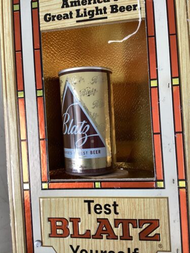 Blatz Papp Bier Schild " Testen Sie Blatz selbst " - Bild 2 von 2