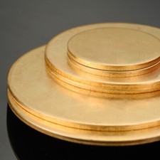 H62 Solid Pure Brass Discs Blank Round Plate Metal Sheet Diameter 50mm 200mm