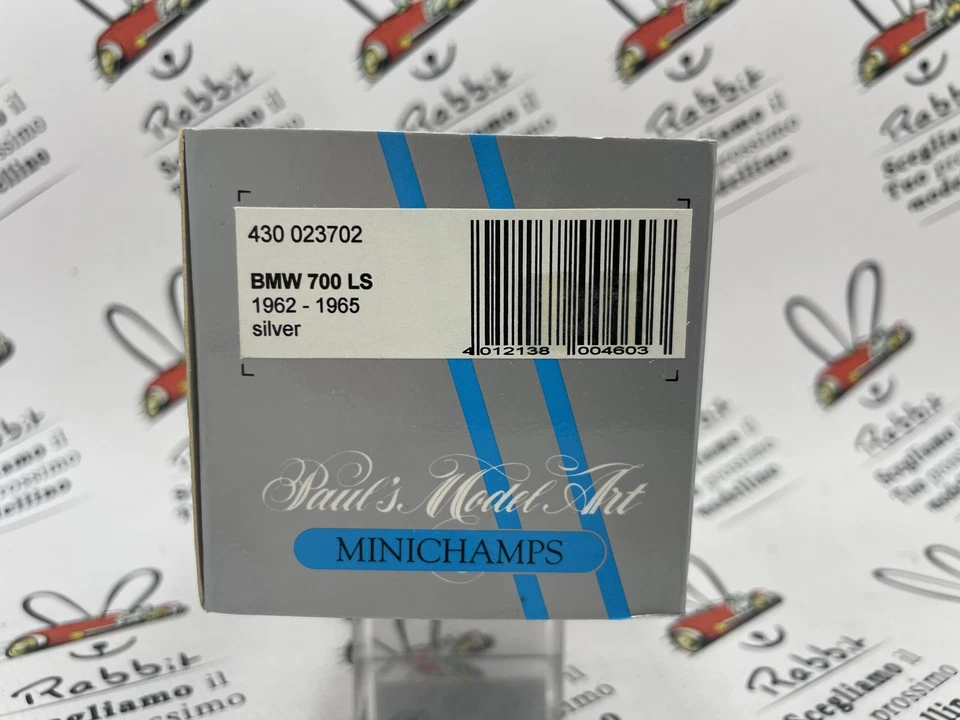 DIE CAST " BMW 700 LS 1962 - 1965 SILVER " MINICHAMPS 1/43 (430 023702) - Immagine 2 di 2