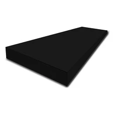 1" Thick x 24" Wide x 72" Long Charcoal High Density Foam Seat Replacement