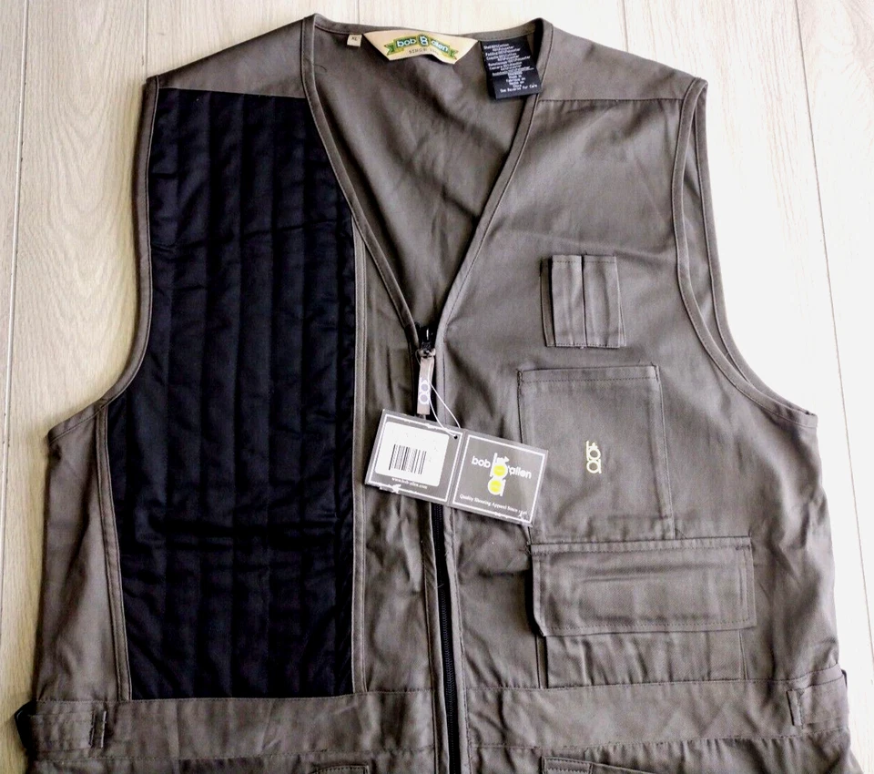 Bob Allen 240S Right Hand Shooting Vest, Adult Size XL, Sage, NWT-(NOS) - Image 3 of 4