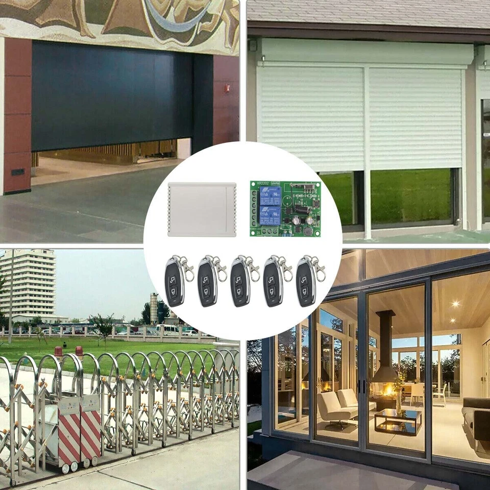 433MHz Funkfernbedienung Funk Türöffner Relais Modul 2 Kanal Drahtloser Schalter - Bild 3 von 4