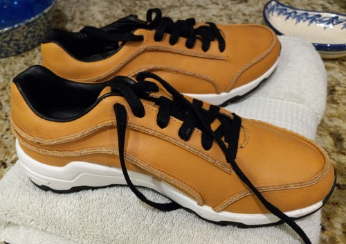 BRAND NEW OPENING CEREMONY IGGY VACHETTA LEATHER SNEAKERS TAN SIZE 7 - Picture 6 of 10