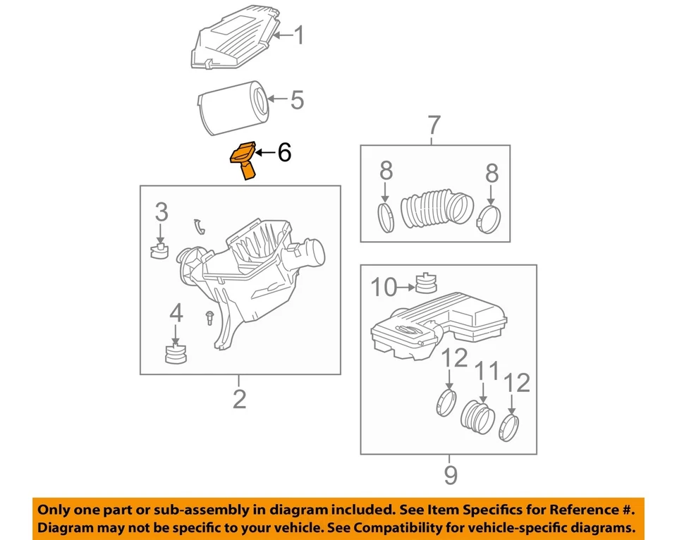 Medidor de flujo de aire de inyección de combustible usado se adapta a: Hummer H3 2006 2,2 grado A Foto 3 de 4