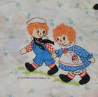 Vintage Raggedy Ann & Andy  Twin Flat Sheet The Bobbs Merrill Co 95" x  64" — photo 4