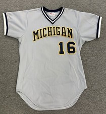 Barry Larkin Michigan Game Used Worn Jersey 1985 UofM Baseball LOA