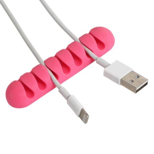 Line Cable Clip Headphone Wire Winder Cable Clamp USB Cable Organizer 7 Holes - Afbeelding 1 van 17