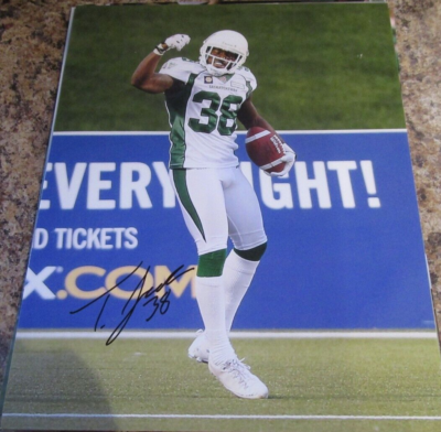 TRISTAN JACKSON SIGNED 8X10 GLOSSY PHOTO SASKATCHEWAN ROUGHRIDERS