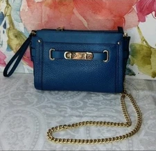 COACH MINI SWAGGER MESSENGER CROSSBODY PEBBLED LEATHER