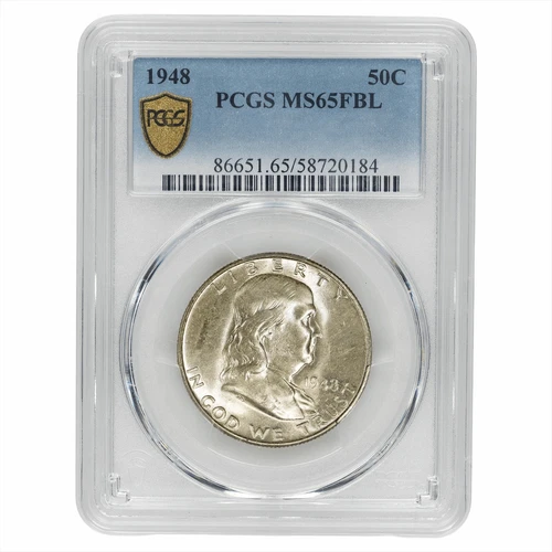 1948 Franklin Half Dollar 50C PCGS MS 65 FBL
