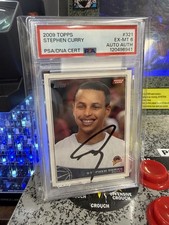 2009 Topps Stephen Curry #321 RC Rookie PSA 6 EX-MT PSA DNA On Card Auto Auth. rookie card picture