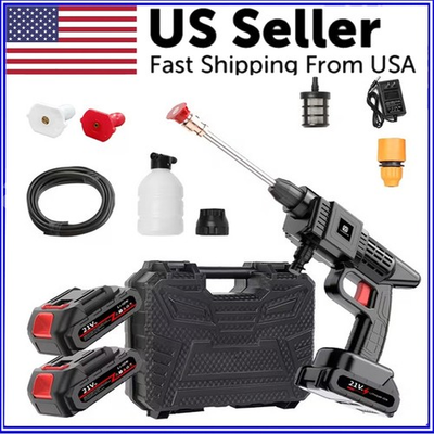 #ad High pressure Line Cleaning Machine w Battery amp; Foam Nozzle For Car Yard Garden $15.59