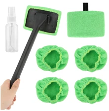 Windshield Cleaner Wand Microfiber Car Inside Window Cleaning Tool Anti Fog