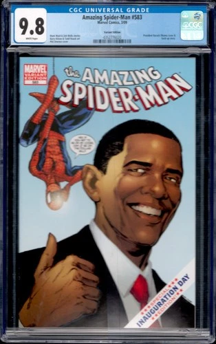 Amazing Spider-Man #583 Marvel Comics 2009 Obama Variant CGC 9.8