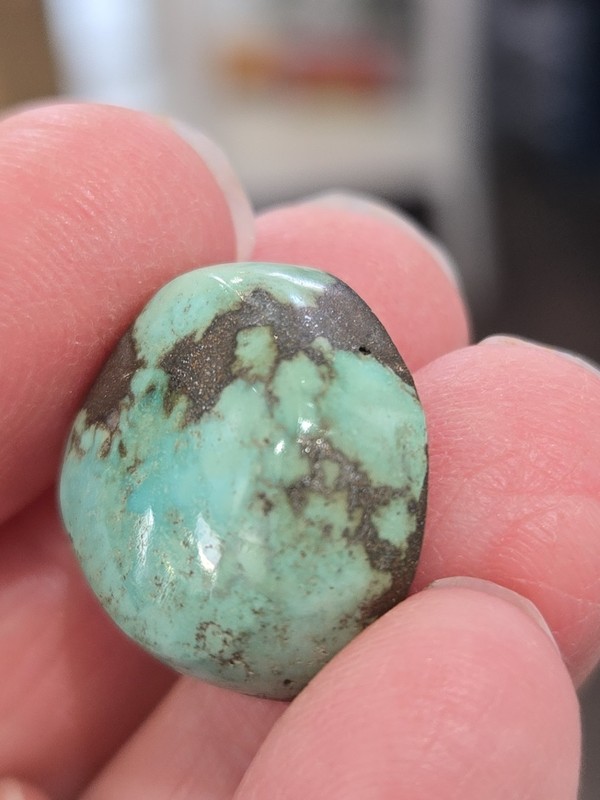 Old Stock Fancy Natural Nevada Mine High Grade Turquoise Gem Cabochon 24 Carats 