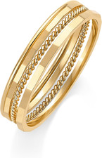 14K Gold Plated Four Pieces Thin Rings Set for Women  4 Dainty Stacking Rings P