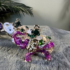 Elephant Pink Bag Charms NEW Tags Boho Keychains Enamel lobster clasp Keyring