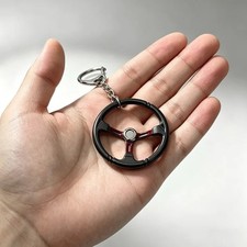 Drift Steering Wheel Model Keychain Zinc Alloy Car Key Ring & Pendant