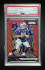 2018 panini prizm #69 tom brady; red wave /149 insert PSA 9  -- COLOR MATCH —