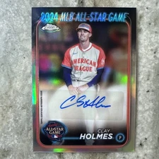 Clay Holmes 2024 Topps Chrome Update ASG Refractor Auto ASGCA-CH Yankees Mets