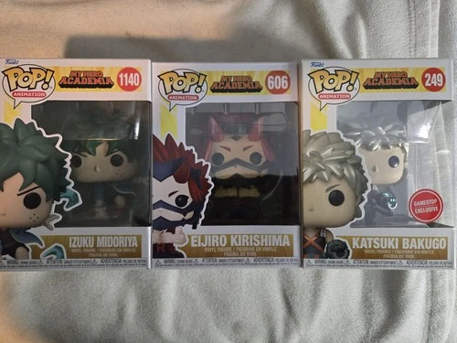 Funko Pop My Hero Academia Bundle GameStop Exclusive Bakugo, Midoriya, Kirishima