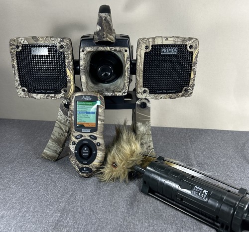 Primos Alpha Dogg Electronic Predator Animal Call With Remote Spinning Critter