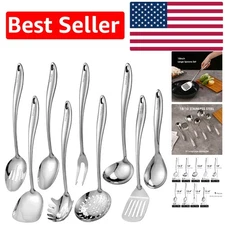 Complete 9-Piece Cooking Utensil Collection - Ergonomic, Dishwasher Safe Design