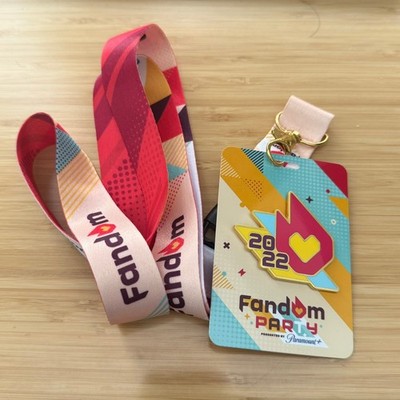 SDCC 2022 Fandom Party Pin and Lanyard from Comic Con Exclusive