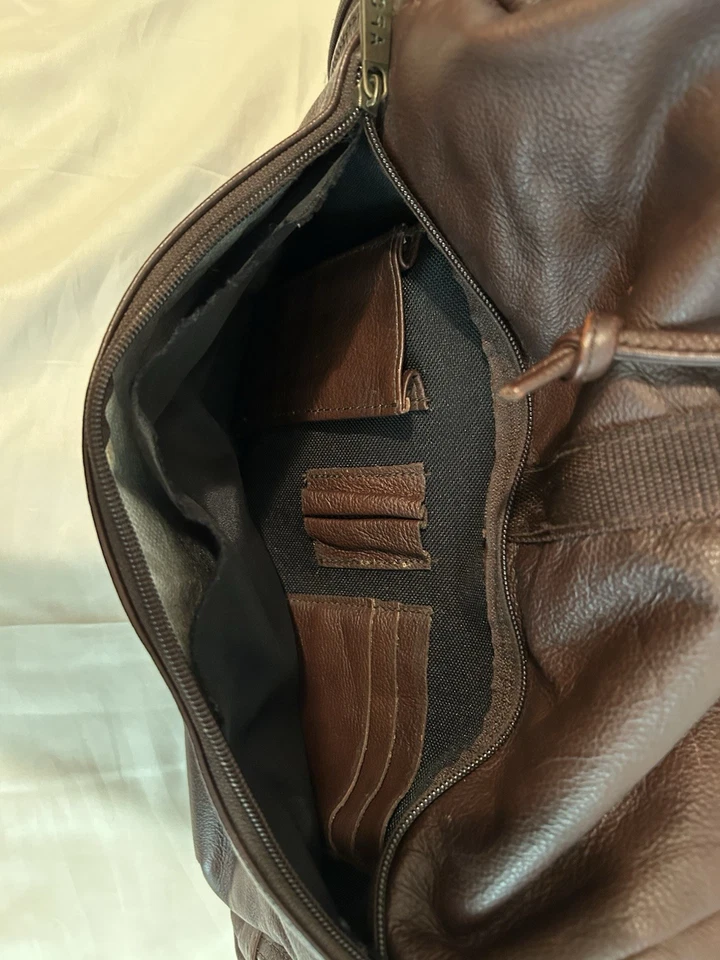 Mochila de cuero Amerileather Jumbo marrón, ver fotos y descripción para más Foto 4 de 4