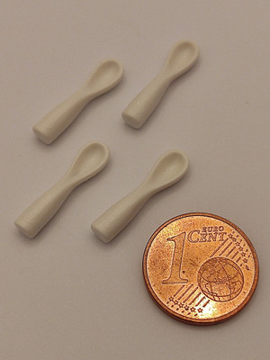  Playmobil  4 x Eis Löffel   0,4x0,8cm w.Abb. Ersatz Zub. / Neu u.unbenutzt ! B