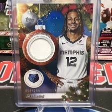 2025-26 Topps Holiday Mega Player Relics Blue Ja Morant GU Patch /299 AL005