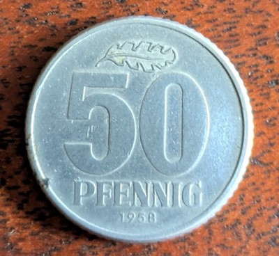 1 x 50 Pfennig der DDR 1958