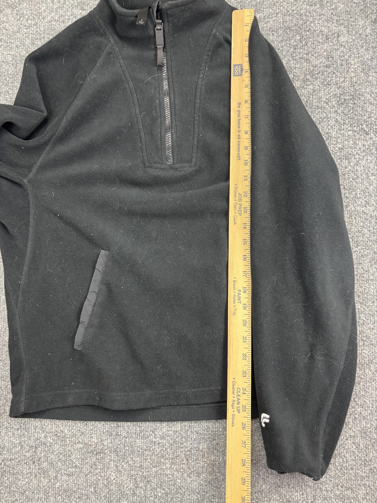 Fabletics Fleece Pullover Womens Medium Black 1/4… - image 4