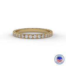 Half Eternity Band, Round Lab-Grown Diamond Band, 14K Solid Gold