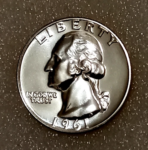 🟅 1961 GEM PROOF 90% Silver Washington 25¢