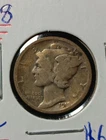 👉1918-Mercury Dime Good Book Filler Vg  Choice   #92
