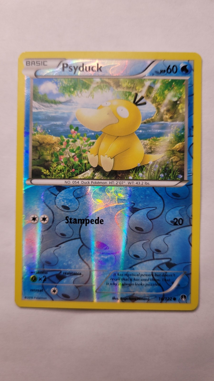 Pokémon TCG Psyduck Breakpoint 16/122 Reverse Holo Common Card NM Condition