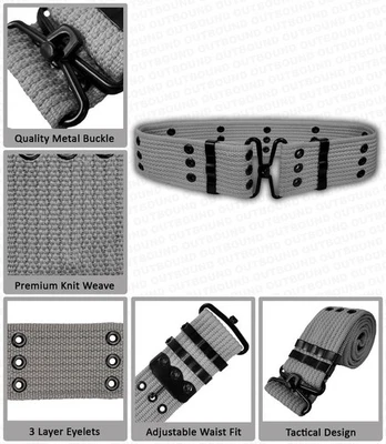 VINTAKA Armee Gürtel Militär Kampf Taktische Pistolentasche Gurtband Ghostbusters Outfit Grau