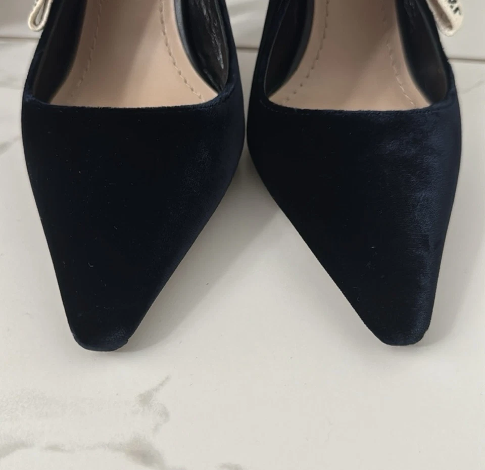 Dior J’ADIOR  Sling Back Navy Blue Size 9 Excellent Condition. Wore Twice No Box - Image 3 of 4