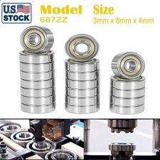 20pcs 693ZZ Deep Groove Ball Bearing 3x8x4mm Double Shielded Chrome Bearings