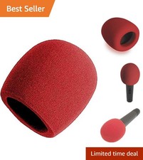 Compact  Lightweight Red Foam Windscreen for Exceptional Microphone Hygiene
