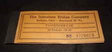 Bellaire 0H-Benwood WV, Toll Bridge Tickets, Automobile, FREE SHIPPING