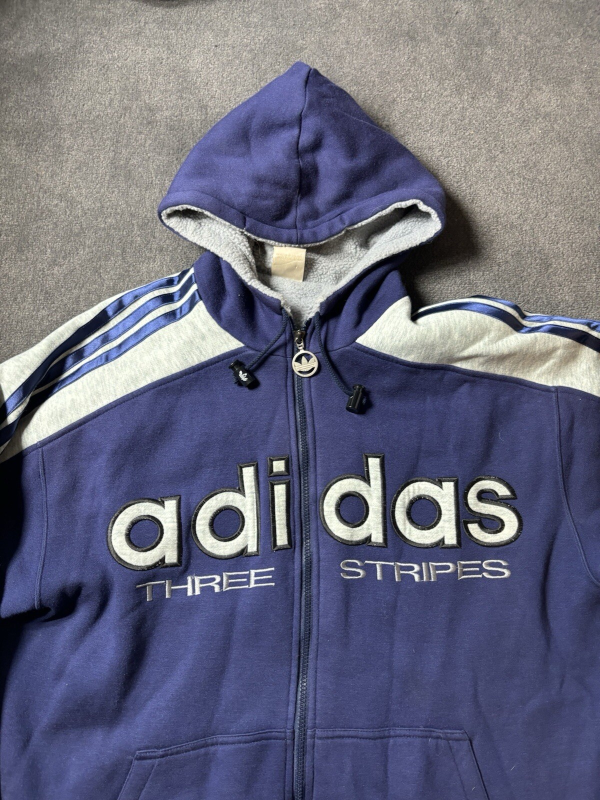 VTG Adidas Y2K Hip Hop Baggy Trefoil Three Stripes Jacket Men’s XL Made in Japan thumbnail 4