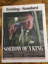 The Evening Standard Newspaper,14th Sept 2022,Death Of Queen, Sorrow Of A King