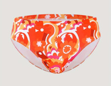 Retro 1960s Orange Print Men's Swim Briefs. Size X-Large 36"-38" XL