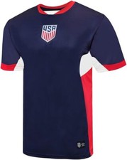 U.S. Soccer USMNT Adult Game Day Soccer Poly Shirt- Add Your Name & Number