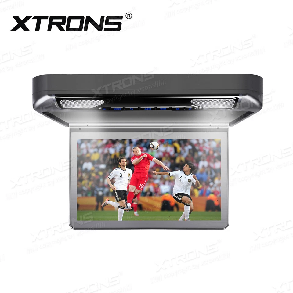 13.3" Car Roof Overhead DVD Player Mount Flip Down Monitor HDMI/USB/SD 1080P HD - Image 2 of 4