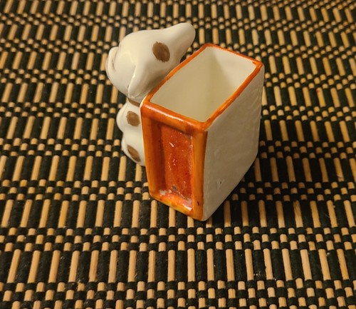 Raro porta fiammiferi/stuzzicadenti vintage antico cucciolo carenatura made in Germany** - Foto 4 di 6