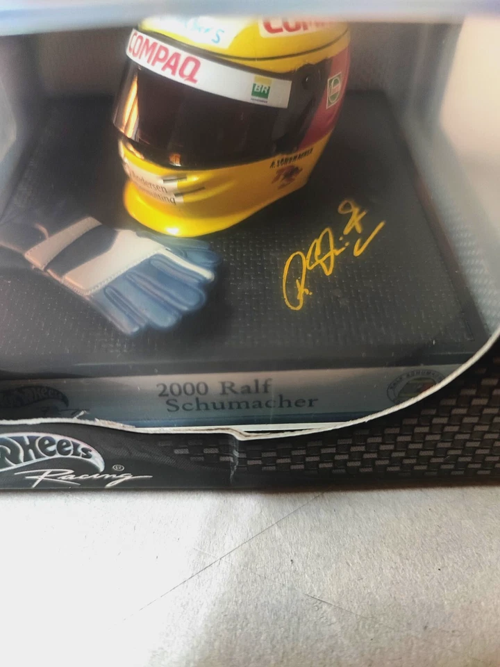 MATTEL HOT WHEELS 26139 HELMET CASCO RALPH SCHUMACHER GP 2000 1/8 F1 SCALE MODEL - Immagine 3 di 3