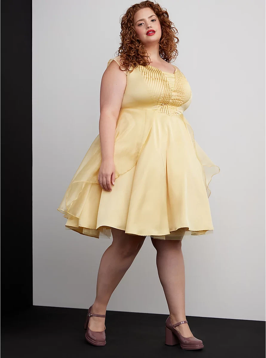 torrid satin dress Plus Size - Mini Satin Skater Dress